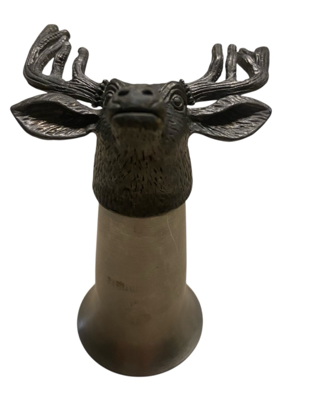 Jagermeister Shot Glass Buck Deer Elk Stag Head Antlers Shooter Pewter